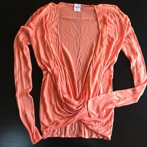 Oxmo Jayla Wrap Front Lightweight Sweater